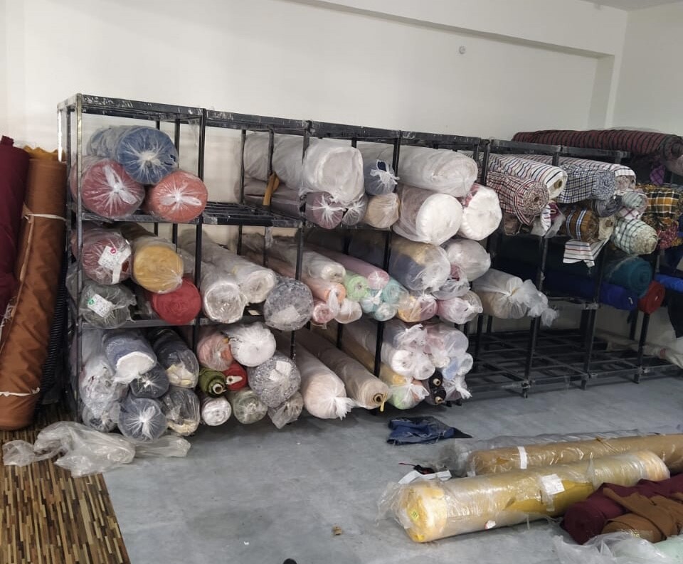 Fabric Roll Storage Rack Application: Industrial