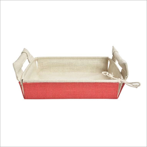 Jute Fancy Tray - Eco Friendly Material, Customized Size & Design | Elegant Storage Solution for Dining, Gifting & Home Decor