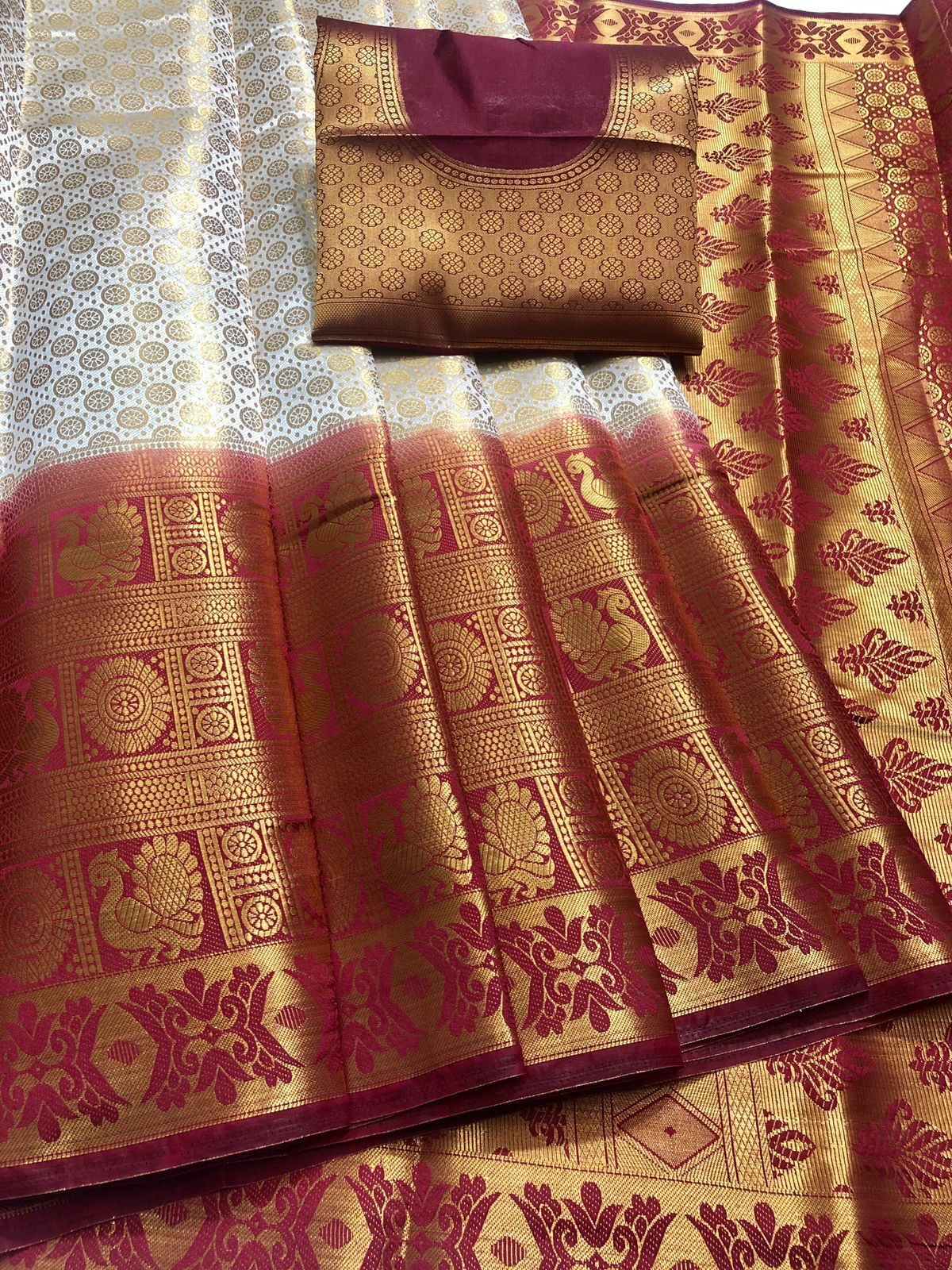 Naylon Silk Saree - Extra Ordinary Jari Work, Rich Pallu & Fancy Broket Blouse | Breathable, All Season, Customized Logo