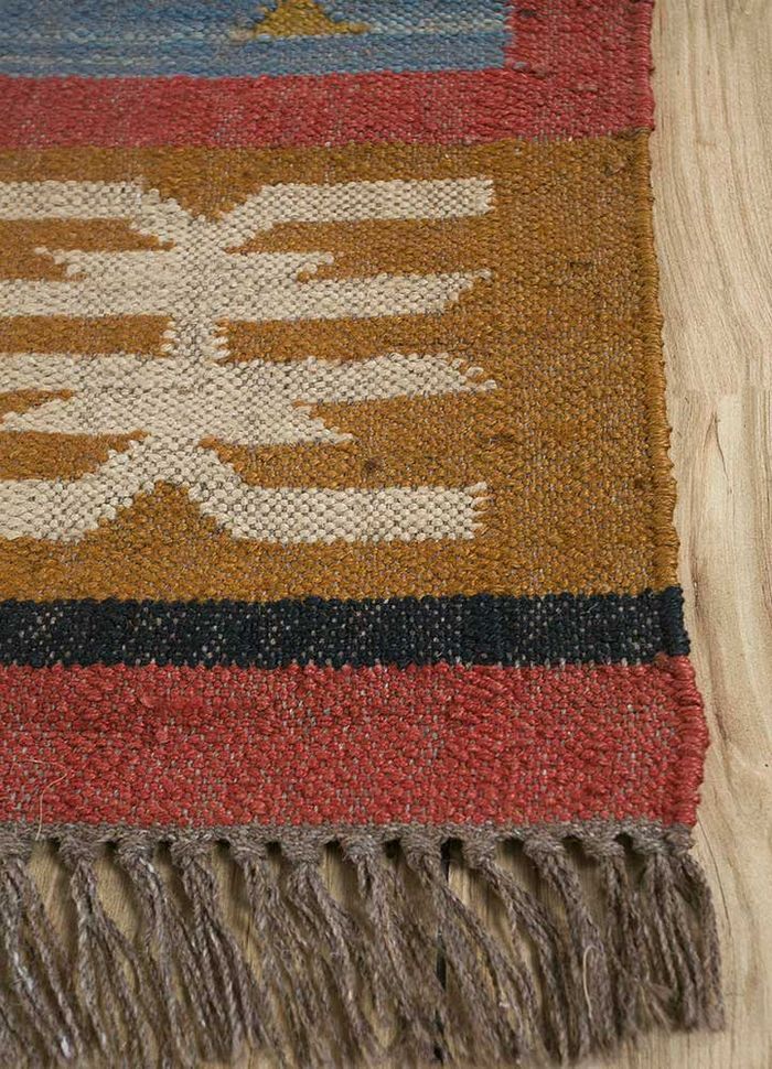 Wool Jute Rug - 4x6 Feet, Multi-color | Handmade, Anti-slip, Washable, Anti-bacteria, Water Absorbent 
