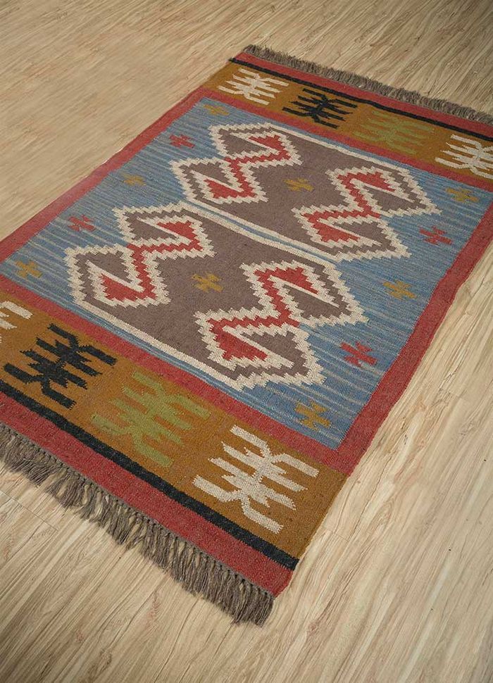 Wool Jute Rug - 4x6 Feet, Multi-color | Handmade, Anti-slip, Washable, Anti-bacteria, Water Absorbent 