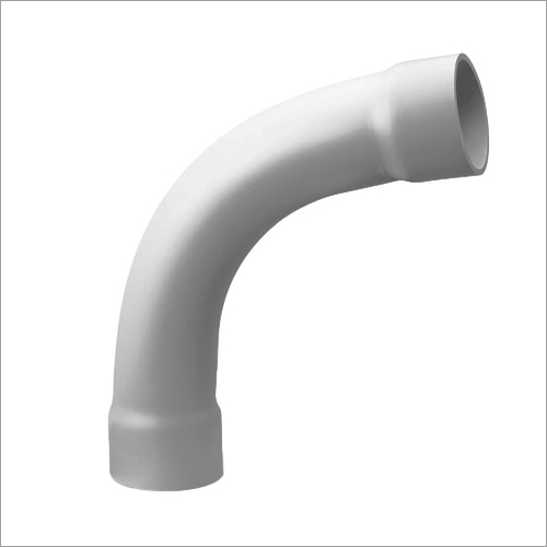 UPVC Bend - Plastic, 63mm Thickness, Round Shape | Varnished Finish, White Color, Versatile Plastic Fitting for Various Applications