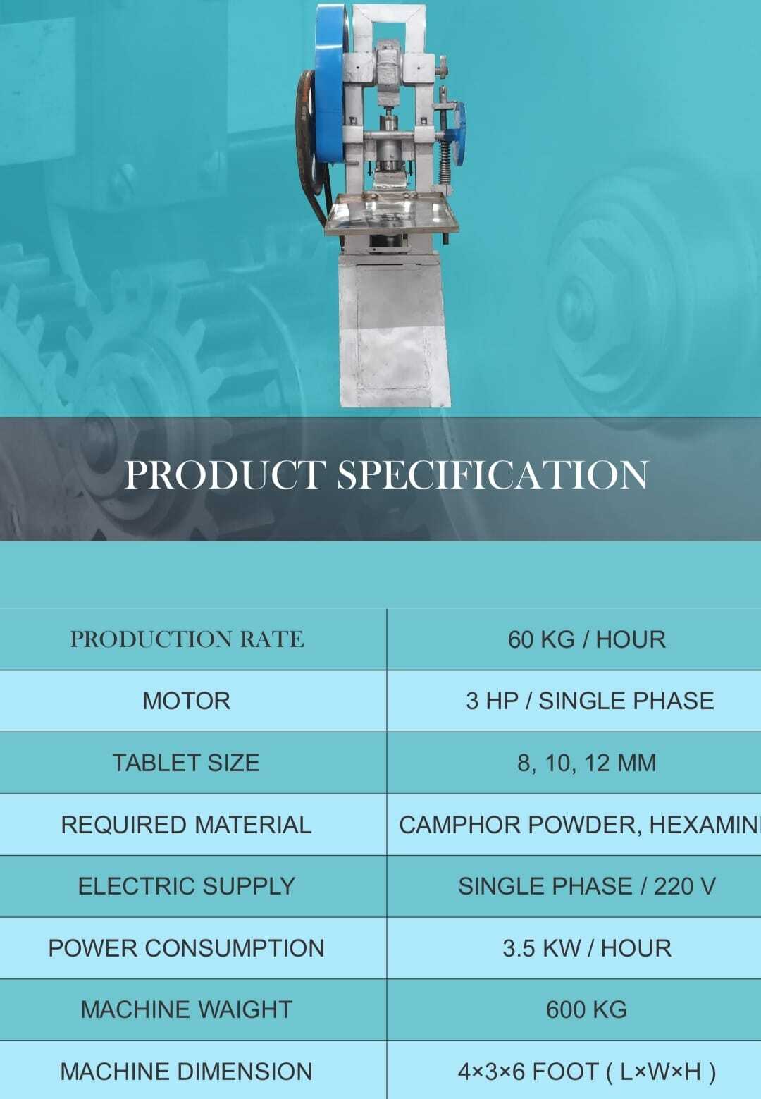 Multi Punch Tablet Making Capacity: 100000 T/hr