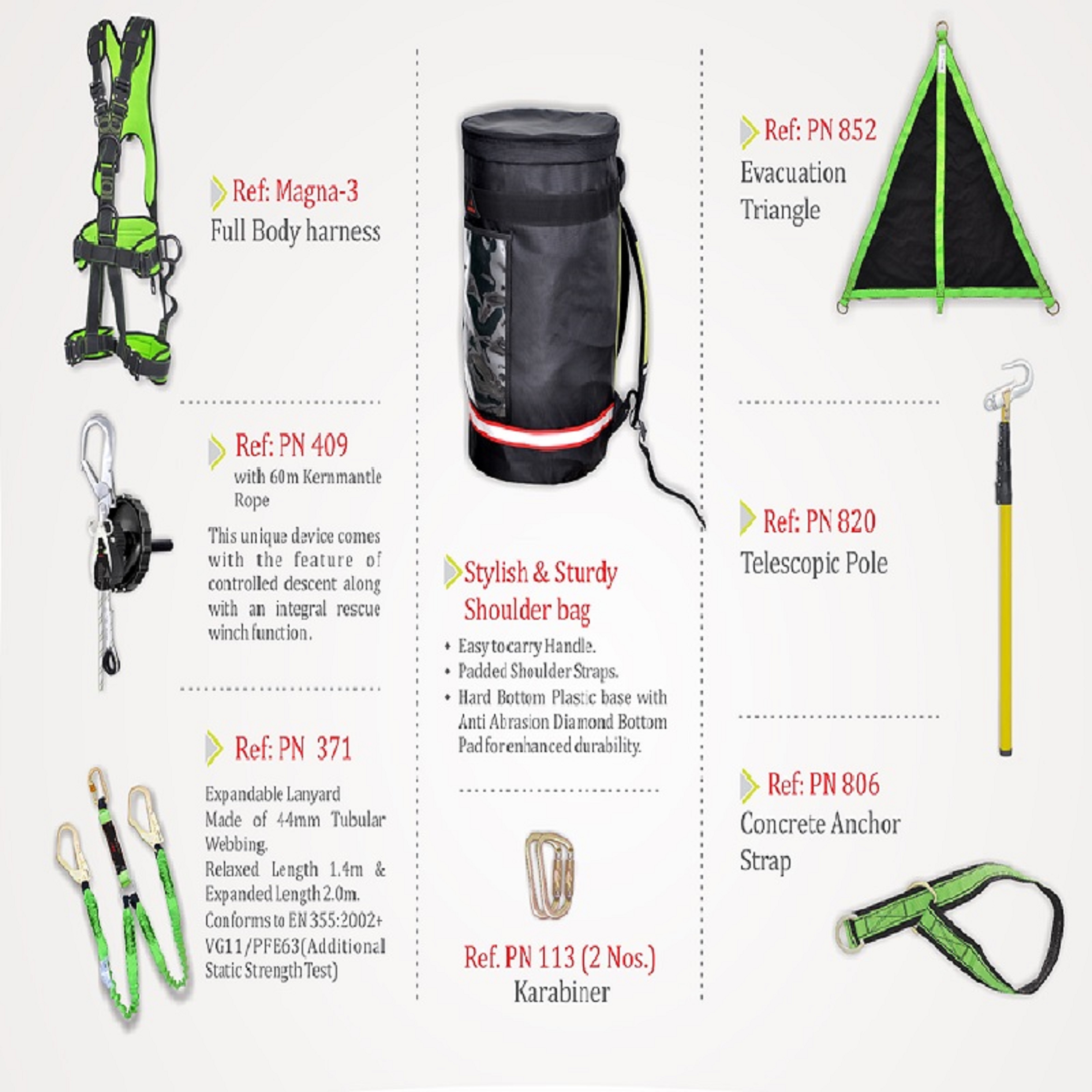 Confined Space Entry Kit With Tripod