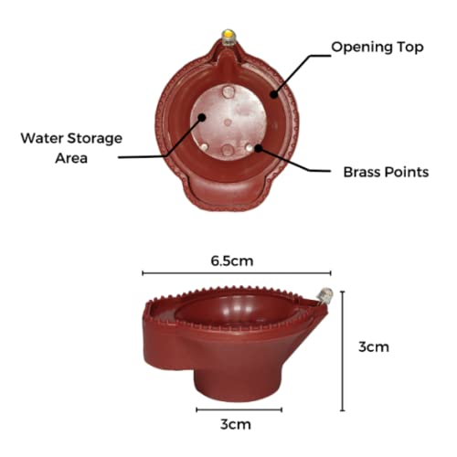 Water Sensor Led Diyas Candle With Water Sensing Technology Decoration - Eco-friendly, Non-handmade, Warm White Color | Battery Operated, Decorative Lighting Solution