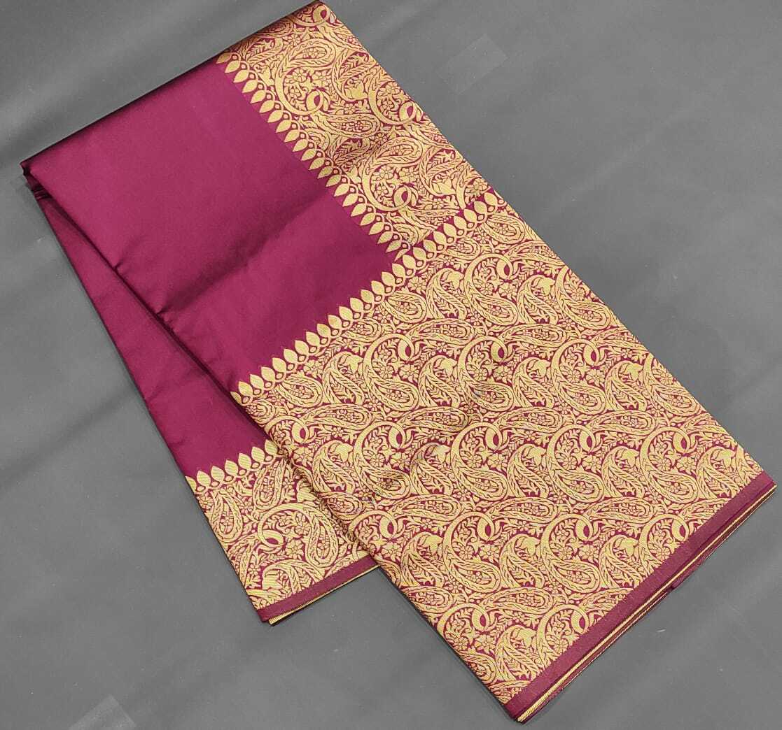 Soft Lichi Silk Saree - Lichi Silk With Exclusive Square Jacquard Weaving, Beautiful Rich Pallu & Copar Zari Weaving, Breathable & Washable