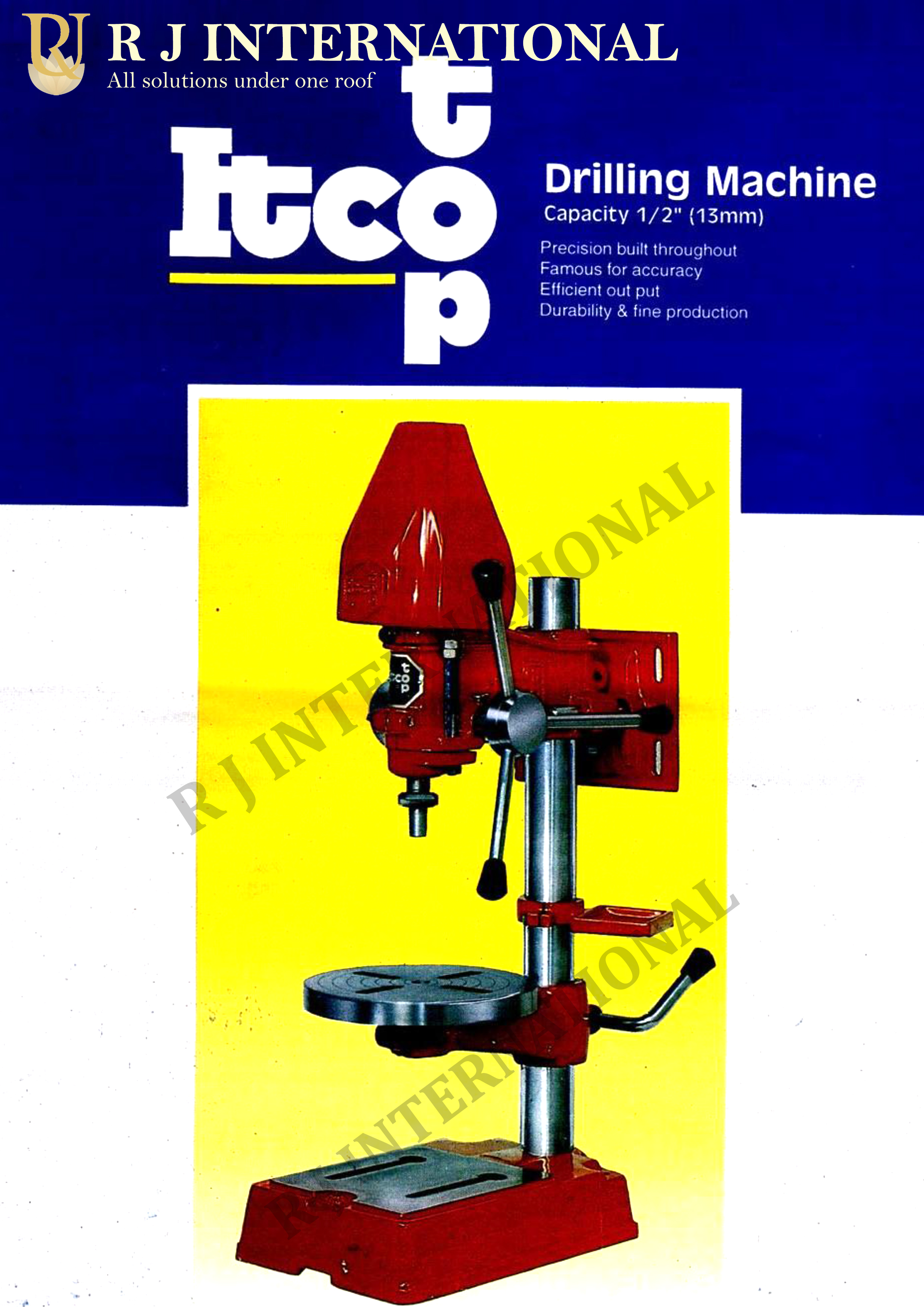 Itco Pillar Drill Machine - Automatic Grade: Semi-automatic