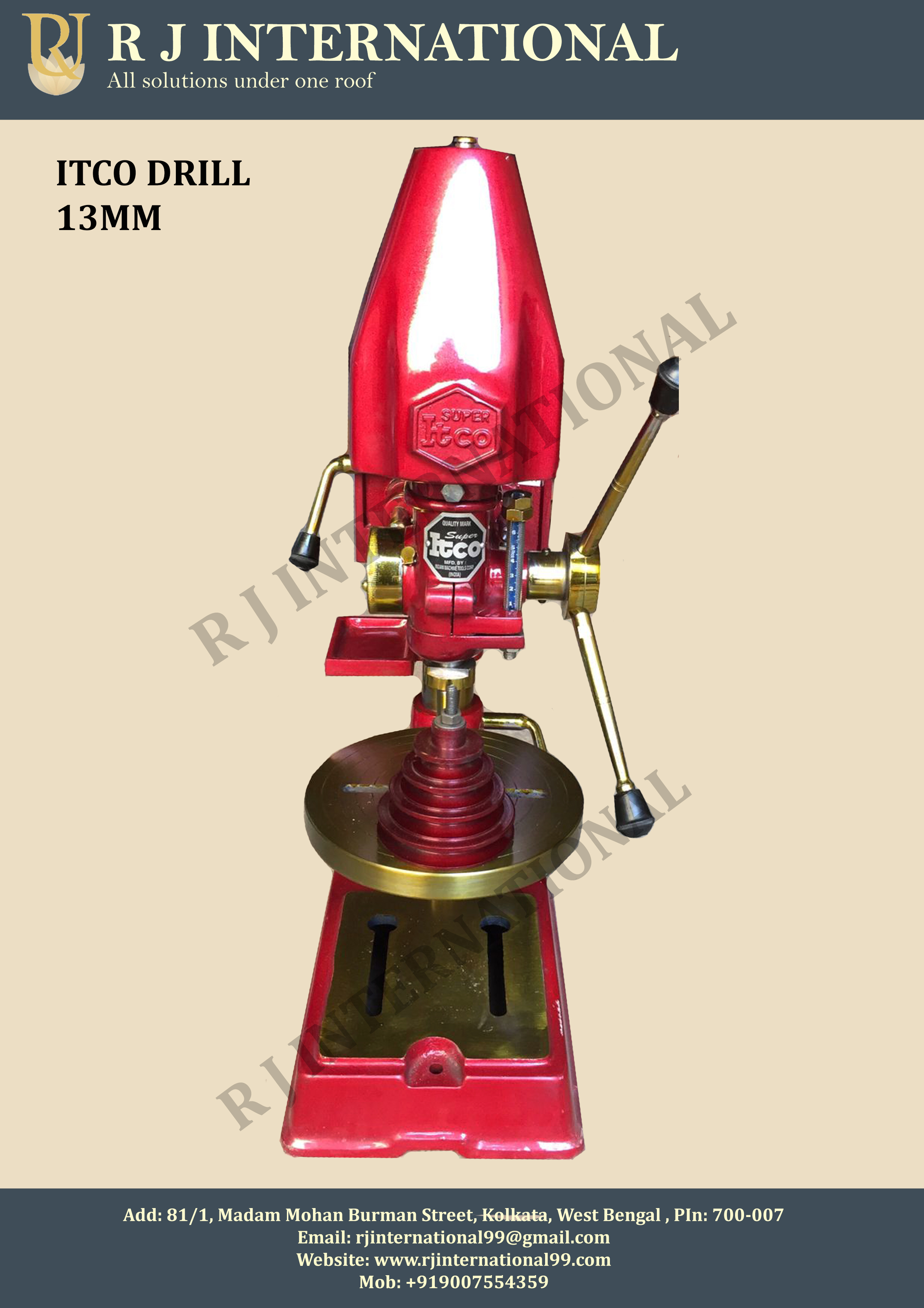 Itco Pillar Drill Machine - Automatic Grade: Semi-automatic
