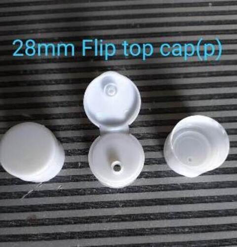 28mm Flip Top Cap - Plastic Material, White Color | Available in Multiple Sizes for Versatile Applications