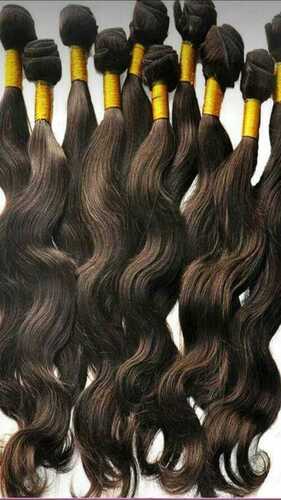 Weft Human Hair - 8 to 28 Inches, Black and Brown Colors, 97-102g Weight of Straight Human Hair