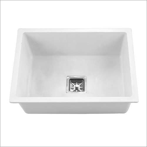 White Metallic Kitchen Sink