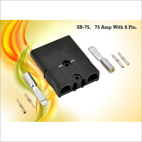 Black 6 Inch Molded Connector With Wire