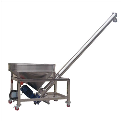 Inclined Screw Conveyor - Metal Fabrication, Portable & Sturdy Design, Low Maintenance & Corrosion Proof for Industrial Use