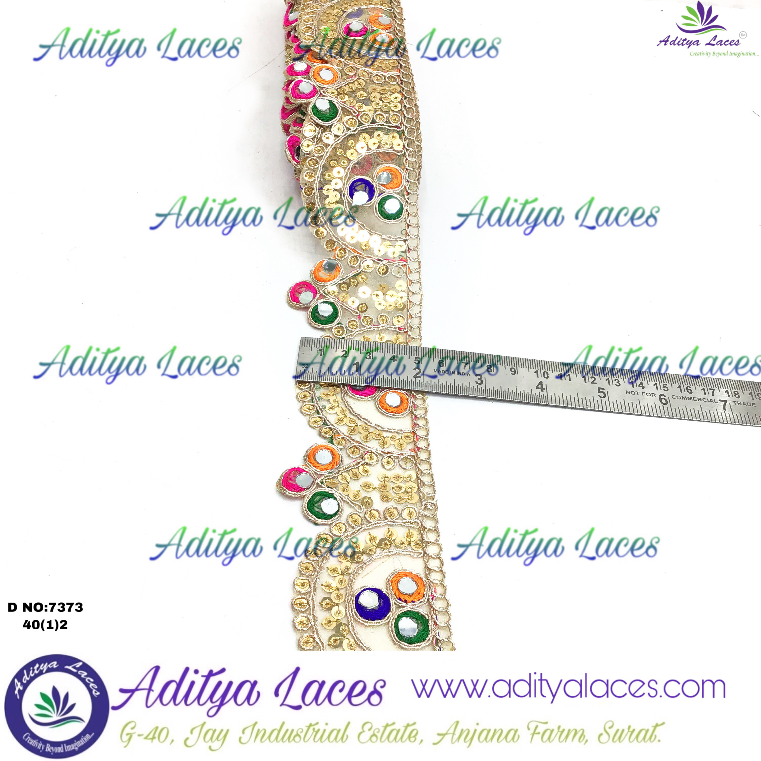 Cutwork Lace - 9 Mtr Length, Golden Shade | Ideal For Vintage Wedding Decorations, Crafts, Scrapbooking, And Sewing Projects