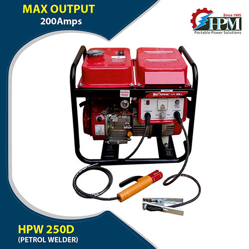 200 Amps DC Welding Generator - Recoil Start, 50 kg Weight, 1.2 KVA Inverter, 12 Hr Run Time, Professional Portable Design for E 7018 Electrodes