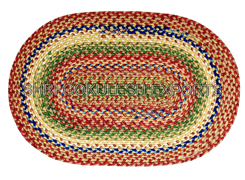 Jute Braided Handmade Decorative Rugs - Round Shape, 2mm Thick | 100% Jute, Handcrafted, Anti-bacterial, Hand Washable, Custom Designs