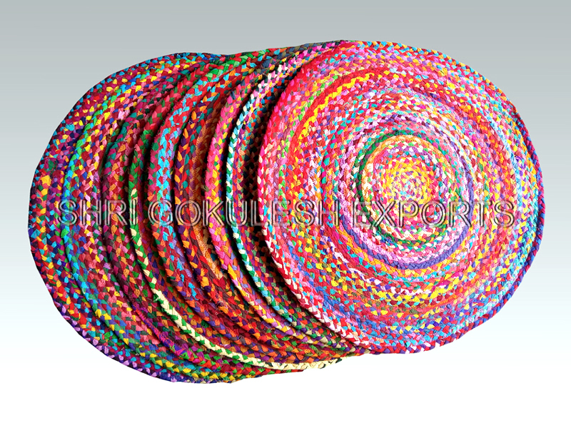 Jute Braided Handmade Decorative Rugs - Round Shape, 2mm Thick | 100% Jute, Handcrafted, Anti-bacterial, Hand Washable, Custom Designs