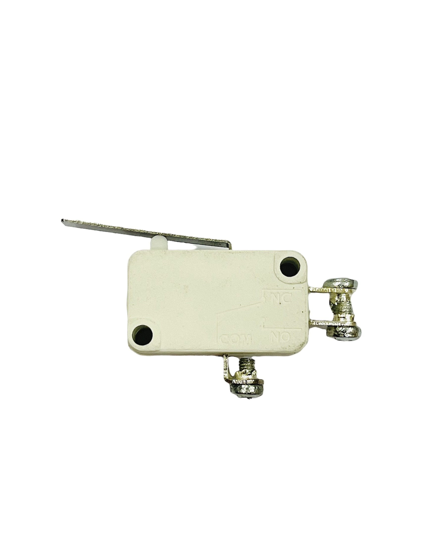 Micro Switch Lever Type With Screw Terminal - Stainless Steel Lever, Brass Terminal With Silver Plating, White Pbt(fr) Shell | Max Current 10a, Max Voltage 125v Ac