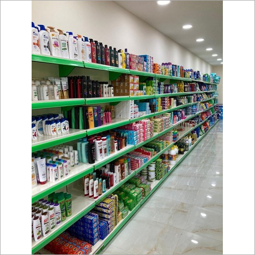 Supermarket Display Rack - Steel, 5 Shelves, 7 Feet Height, 100 Kg Capacity | Free Standing Unit for Commercial Use