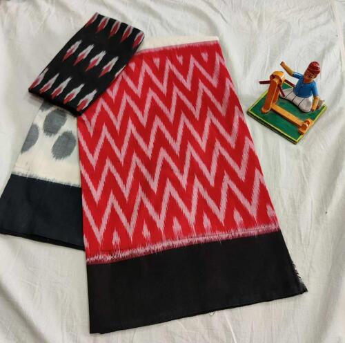 Pure Linen Saree - Customized Fit, Printed Design | Breathable, Washable, All Season Casual Wear