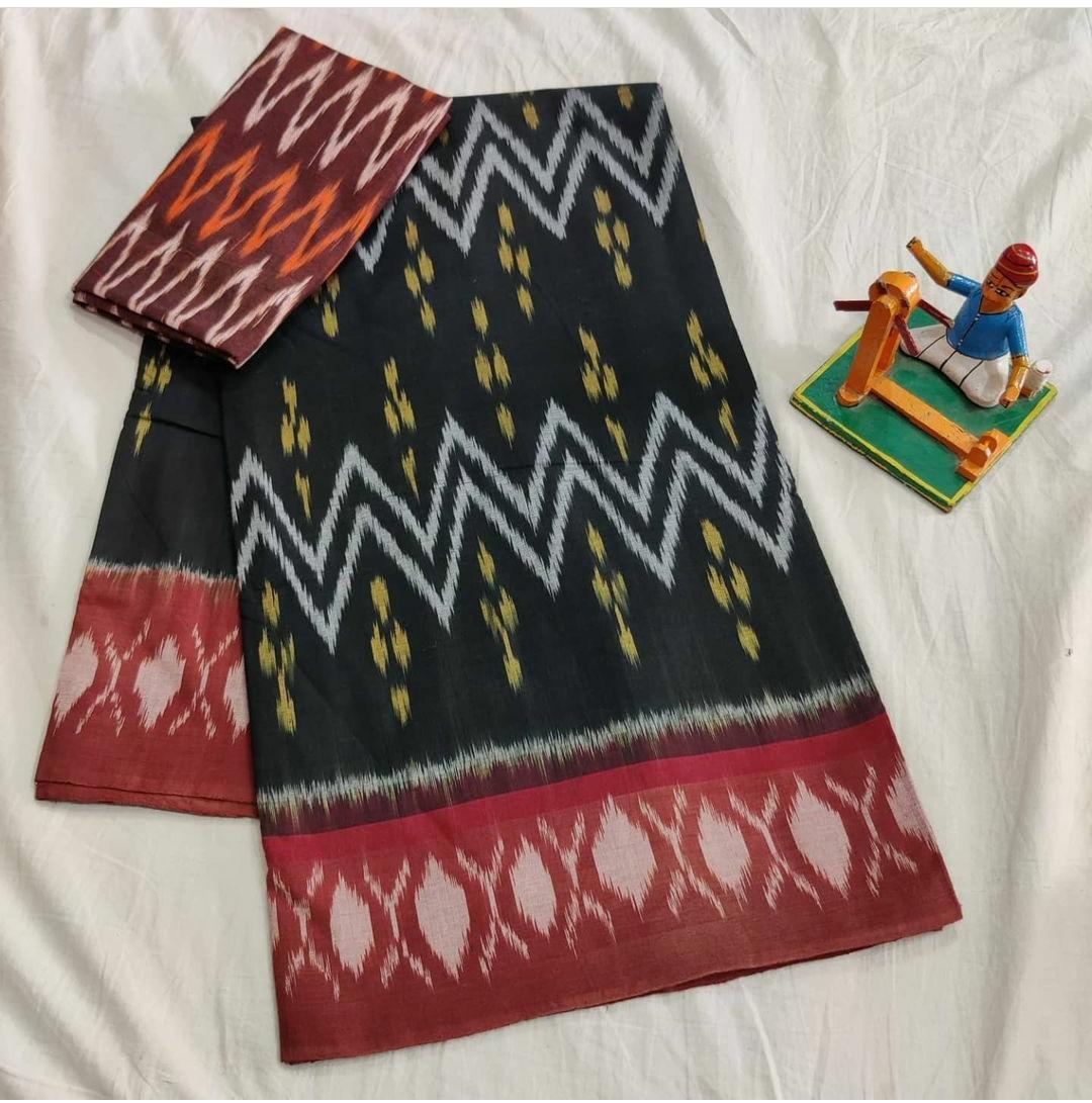 Pure Linen Saree - Customized Fit, Printed Design | Breathable, Washable, All Season Casual Wear