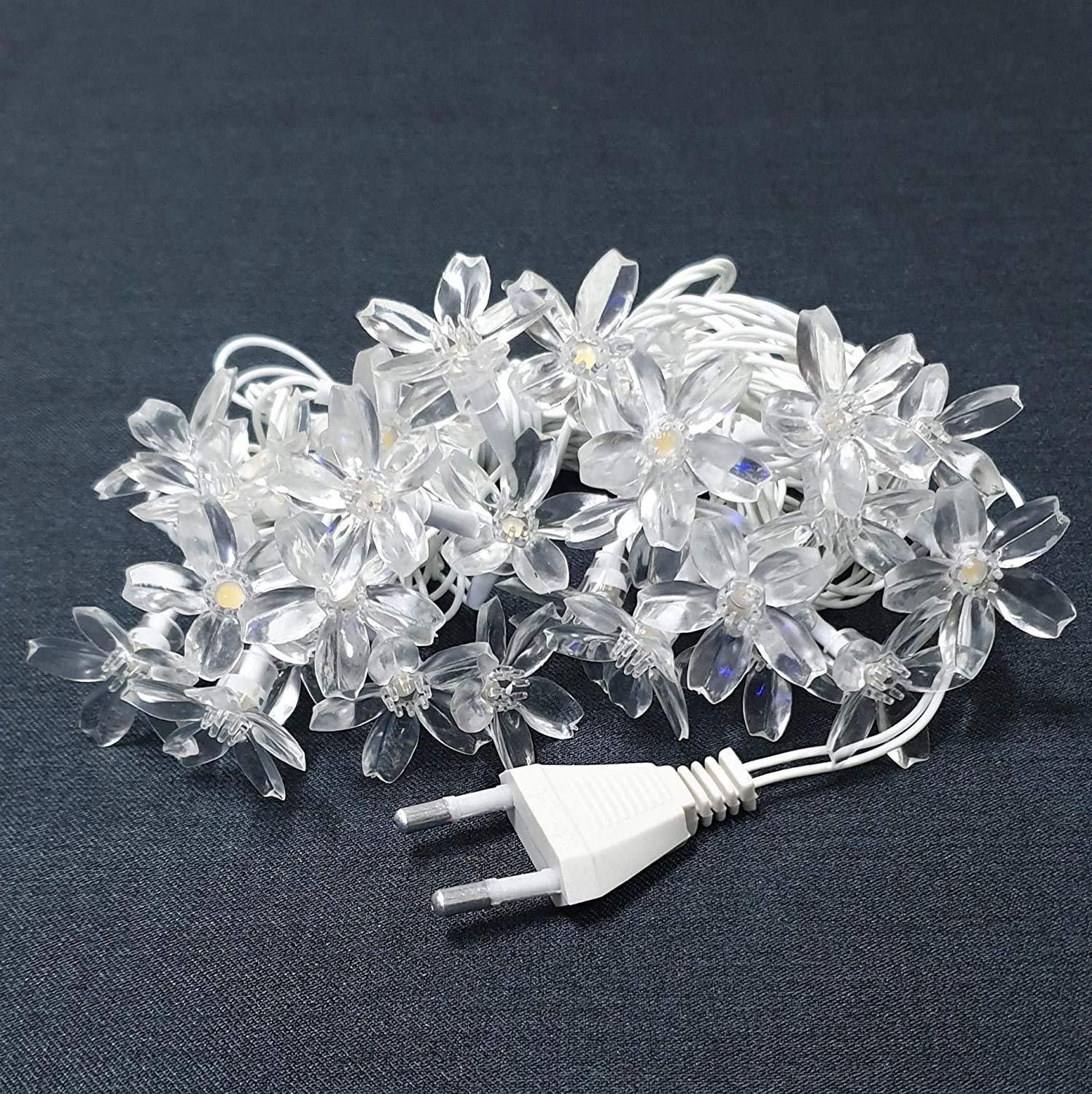 Flower Fairy String Lights - Plastic Material, 4m Length, Multi Color Rgb | Eco-friendly Led Design, Perfect For Festivals And Party Decor