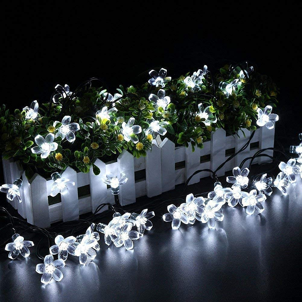 Blossom Flower Fairy String Lights Christmas Lights For Diwali - Plastic, 4 Meter Length, Cool White | Led Illumination For Soothing Ambiance