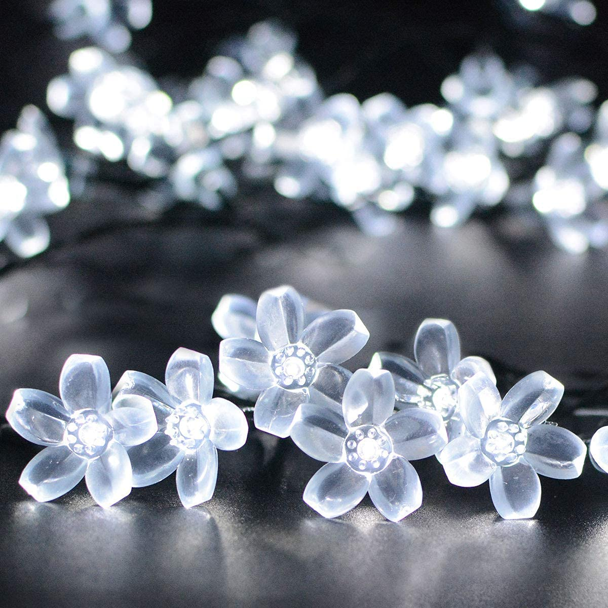 Blossom Flower Fairy String Lights Christmas Lights For Diwali - Plastic, 4 Meter Length, Cool White | Led Illumination For Soothing Ambiance