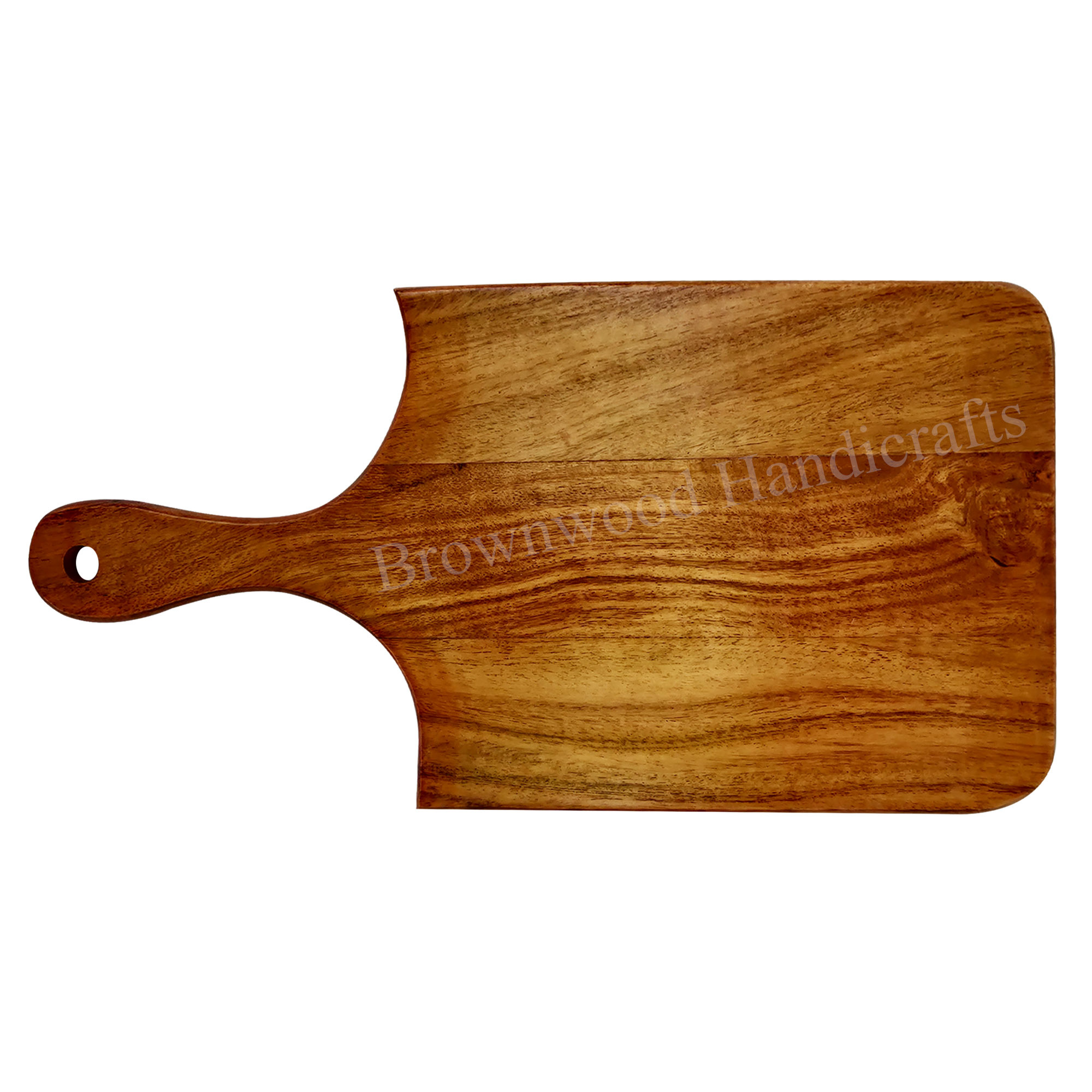 Acacia Wood Chopping Board With Handle Natural Acacia Wood Size: 17.5 X 8.5 Inch (18 Mm)