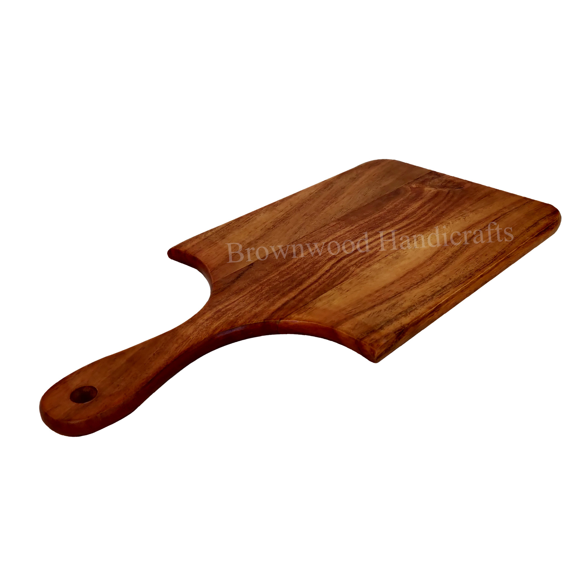 Acacia Wood Chopping Board With Handle Natural Acacia Wood Size: 17.5 X 8.5 Inch (18 Mm)