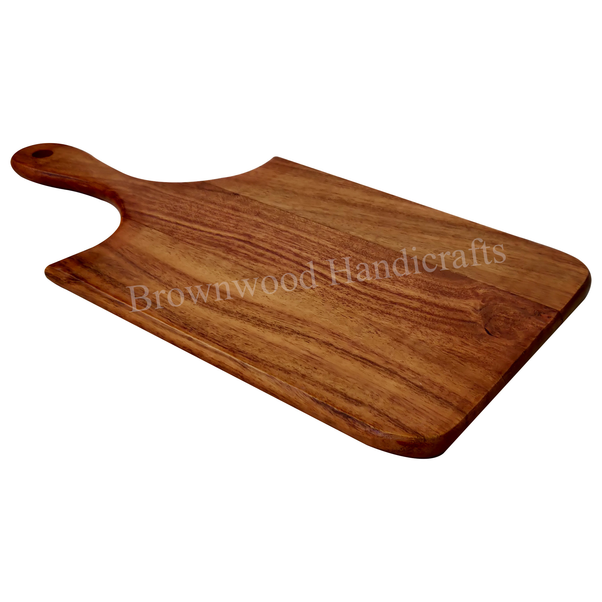 Acacia Wood Chopping Board With Handle Natural Acacia Wood Size: 17.5 X 8.5 Inch (18 Mm)