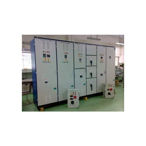 Industrial Electrical Control Panel Board - Mild Steel, Powder Coated in White & Blue | 50-60 MHz Frequency, 1 Year Warranty