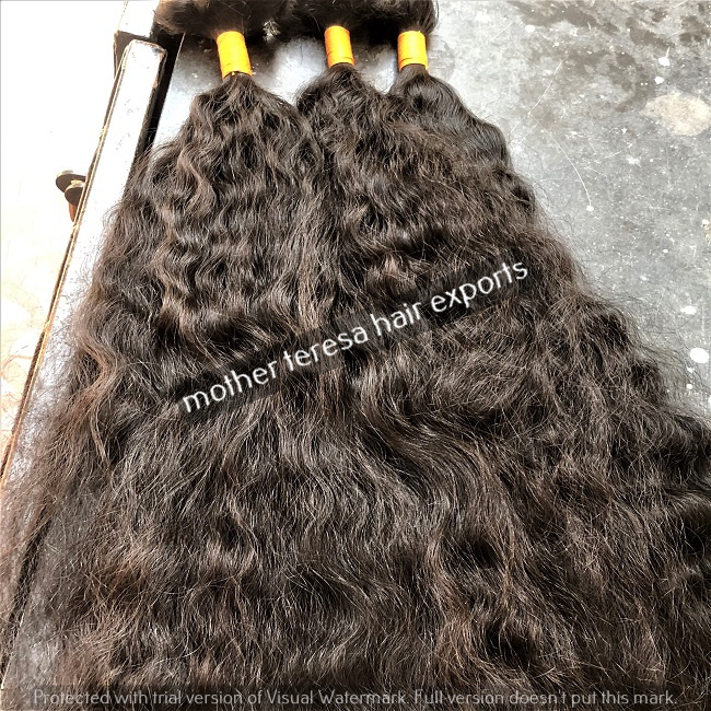 Natural Indian Hair Unprocessed Virgin Indian Human Hair From Indian Factory - Application: Profesional