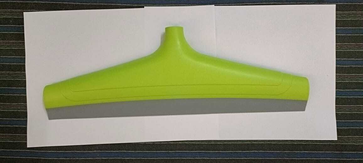 Surface Wiper - Plastic, 12 Inches Length | Blue Rubber Blade, 2 Inch Width, Squeegee Handle, Lightweight 0.5 Pounds