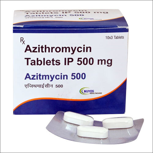Azithromycin Tablets IP - 500mg for Bacterial Infections | Macrolide Antibiotic, Effective Against Respiratory and Skin Infections, For Adult Use, Store at Room Temperature