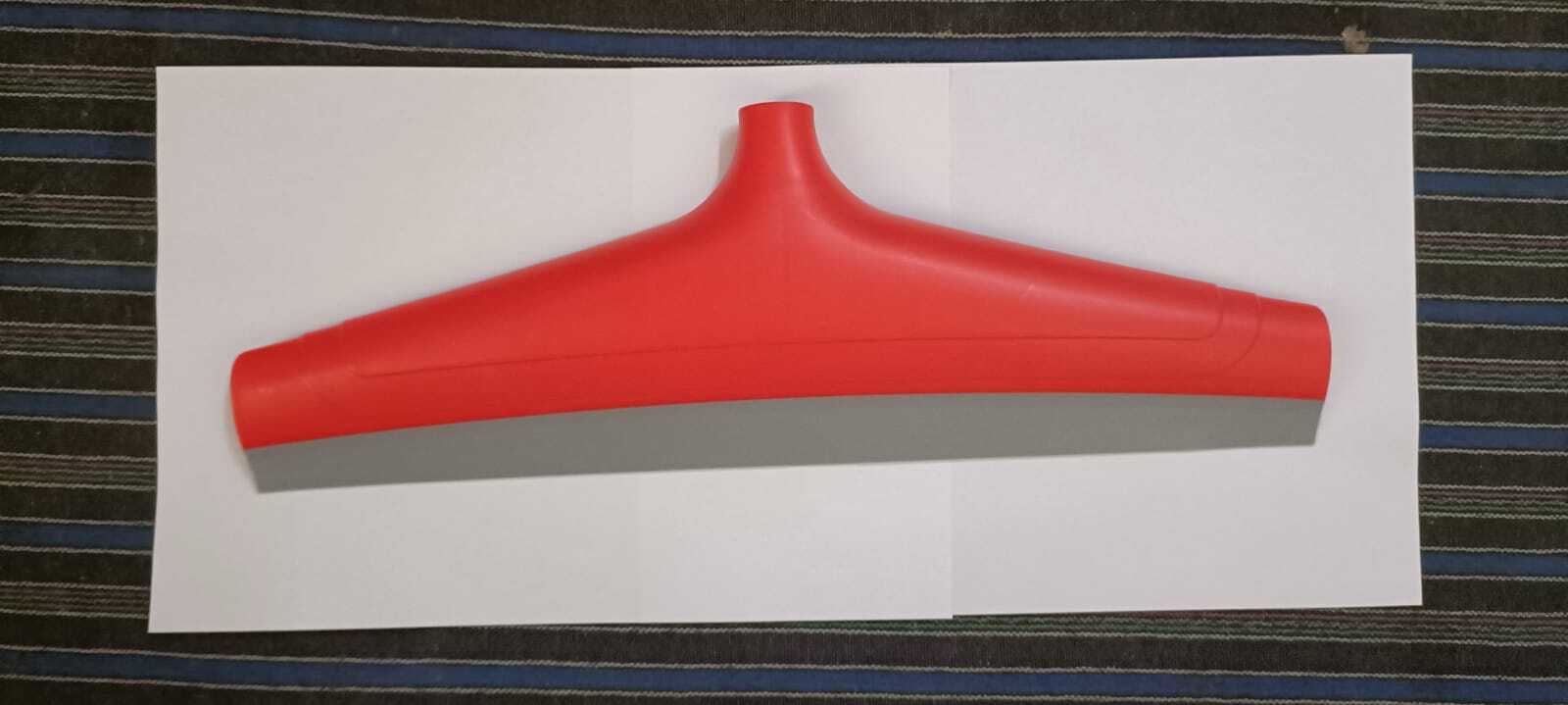 Surface Wiper - Plastic, 12 Inches Length | Blue Rubber Blade, 2 Inch Width, Squeegee Handle, Lightweight 0.5 Pounds