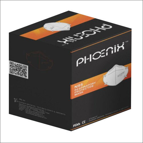 N95 Respiratory Face Mask - 5 Layers Non-Woven Material | White Color, Disposable, Anti-Pollution, Unisex Design, Box of 100pcs