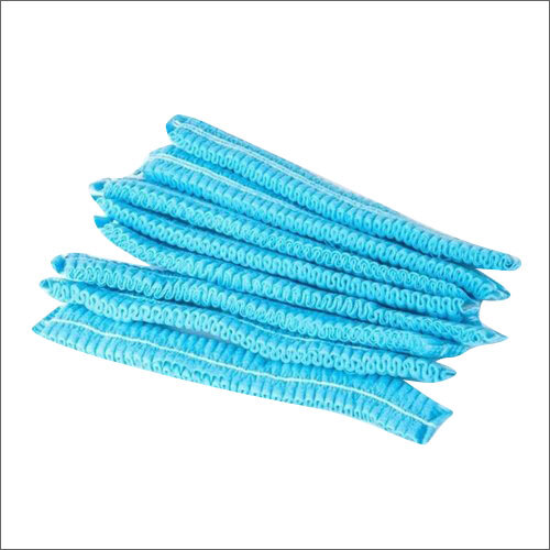 Disposable Bouffant Cap - Non-woven Fabric, 18 Inch Size, Blue Color , 21 Gsm Thickness, Ideal For Medical And Food Service Use