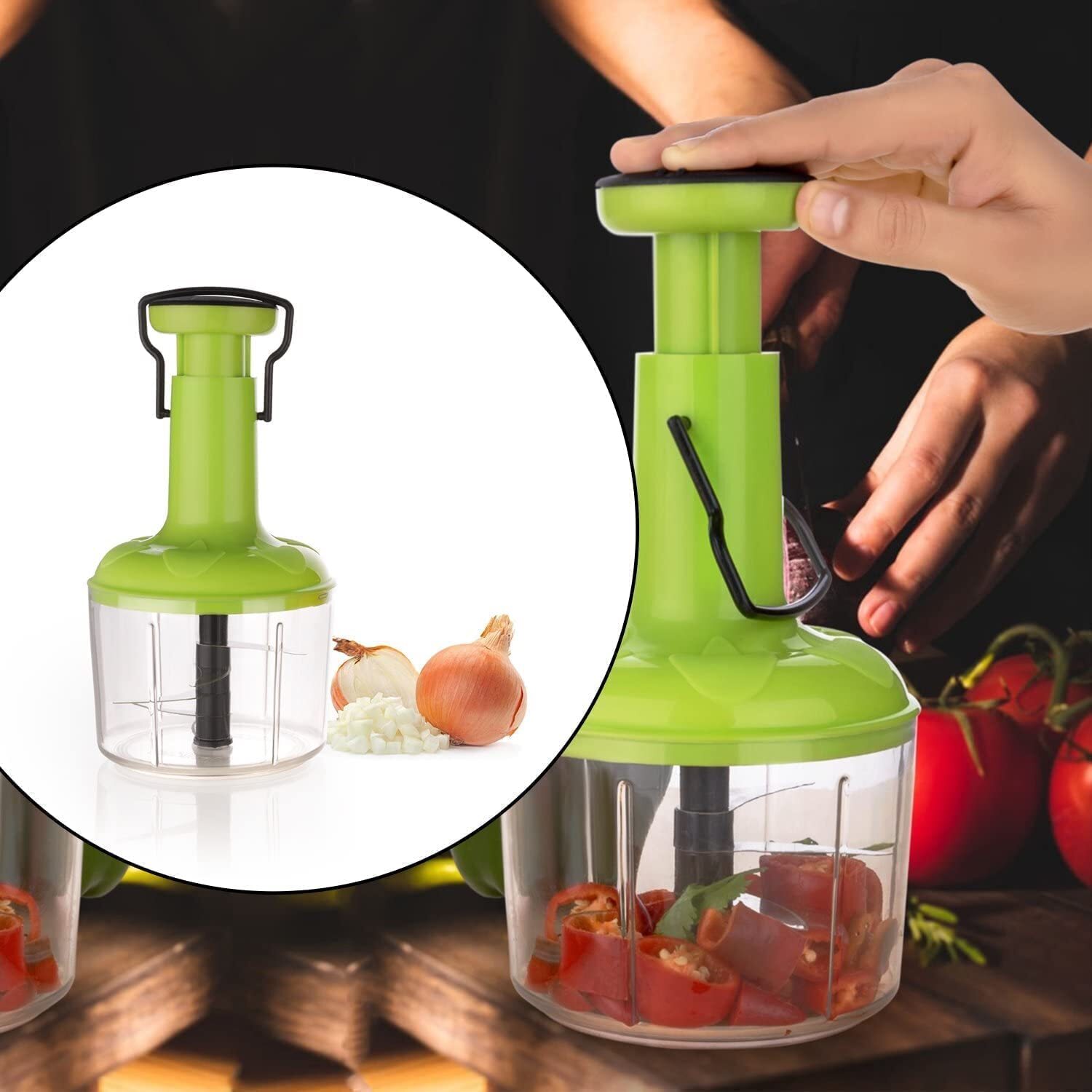 Vegetable Push Chopper (2 In 1)
