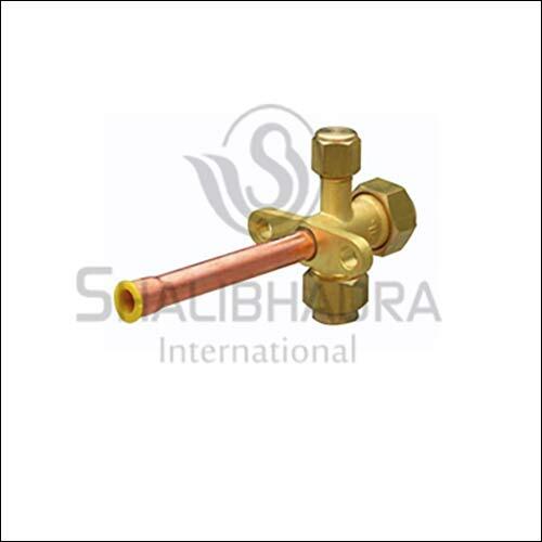 Brass Split Valve Straight - Brass Copper Alloy, Size 1438 x 1258 mm, Color Golden | OEM Service, Applicable for All Common HFC HFO Refrigerants, Warranty Available