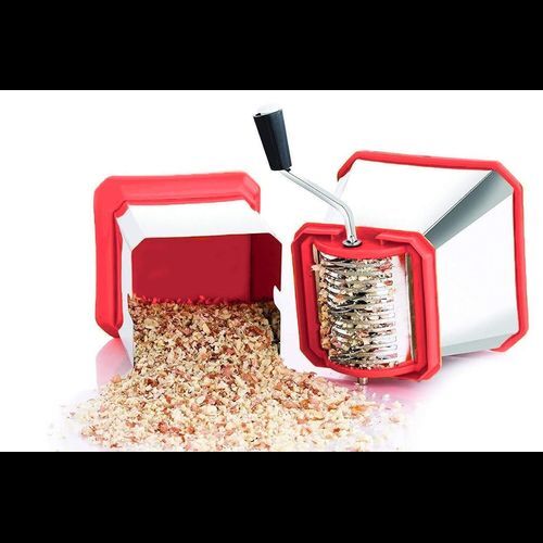 Chilly Cutter (S.s) - Plastic & Stainless Steel, 10x10x15 Cm, Red | Easy Cleaning, Sharp Rotary Blades, Multi-functional Kitchen Helper