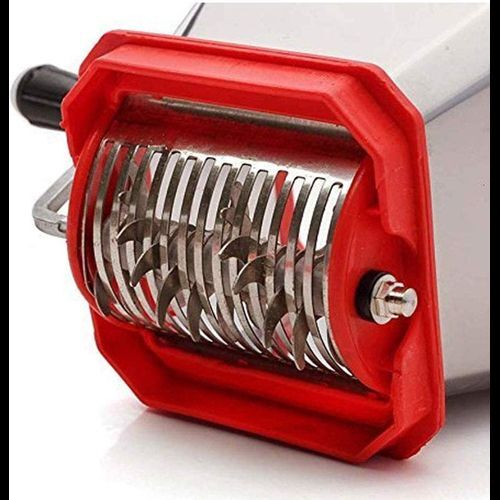 Chilly Cutter (S.s) - Plastic & Stainless Steel, 10x10x15 Cm, Red | Easy Cleaning, Sharp Rotary Blades, Multi-functional Kitchen Helper