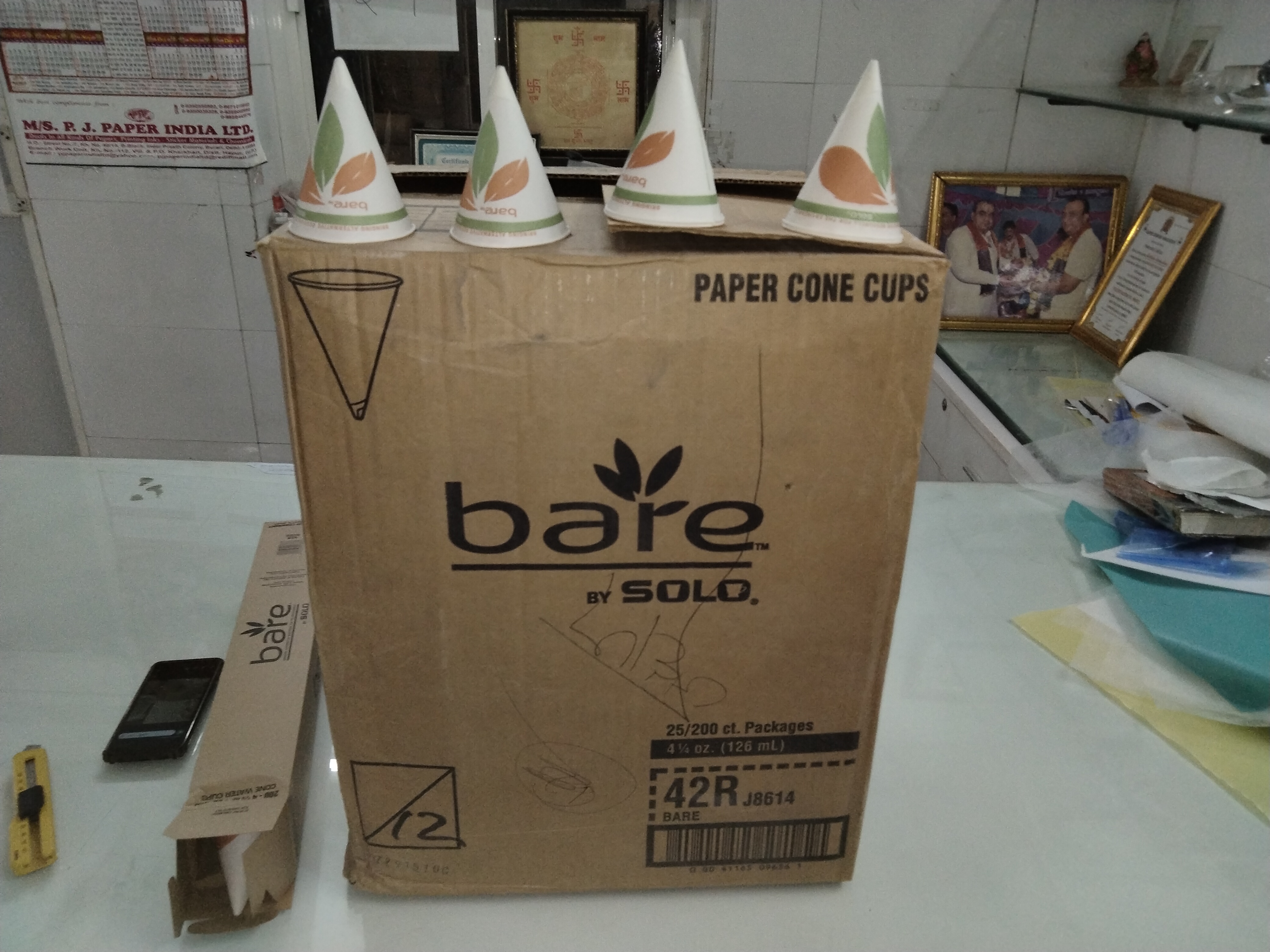Multi Coloured Disposable Paper Softy Cone