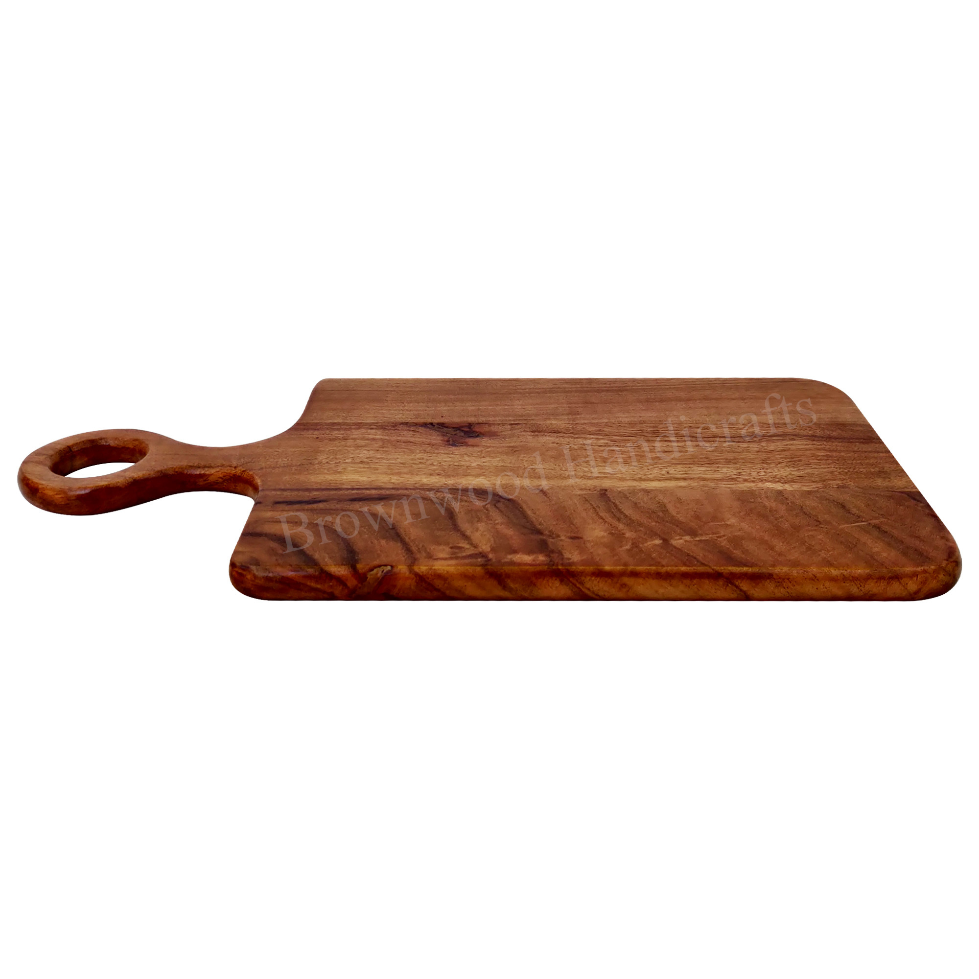 Natural Acacia Wood Acaciawood Rectangle Chopping Board With Handle