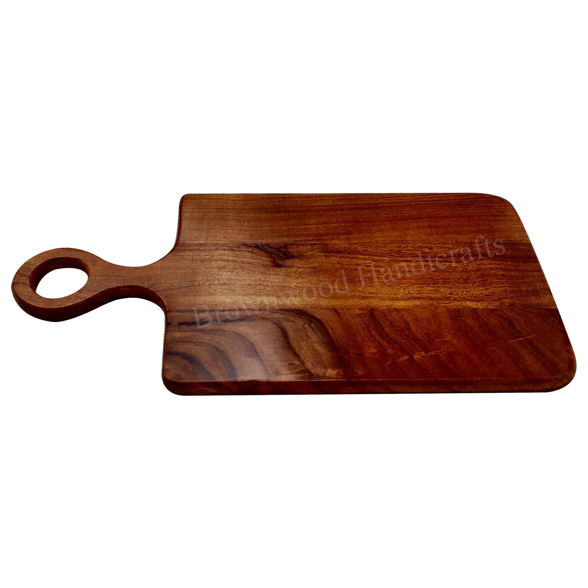 Natural Acacia Wood Acaciawood Rectangle Chopping Board With Handle