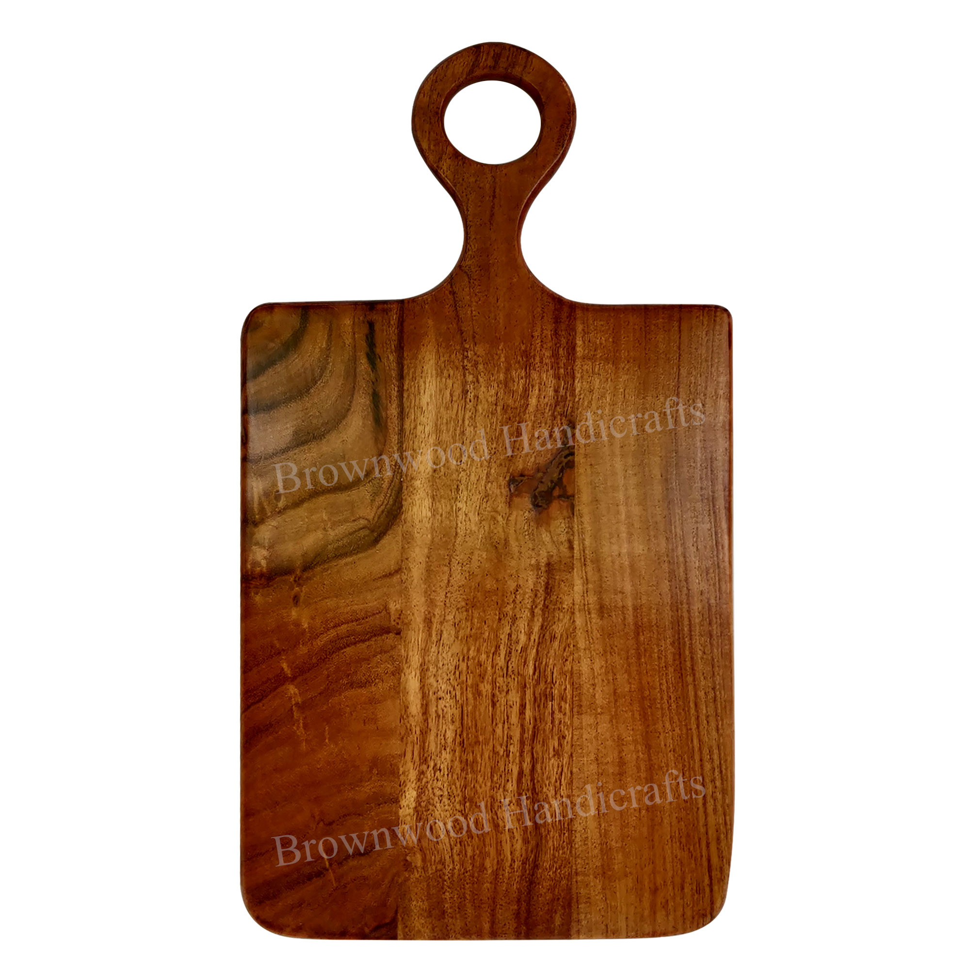 Natural Acacia Wood Acaciawood Rectangle Chopping Board With Handle