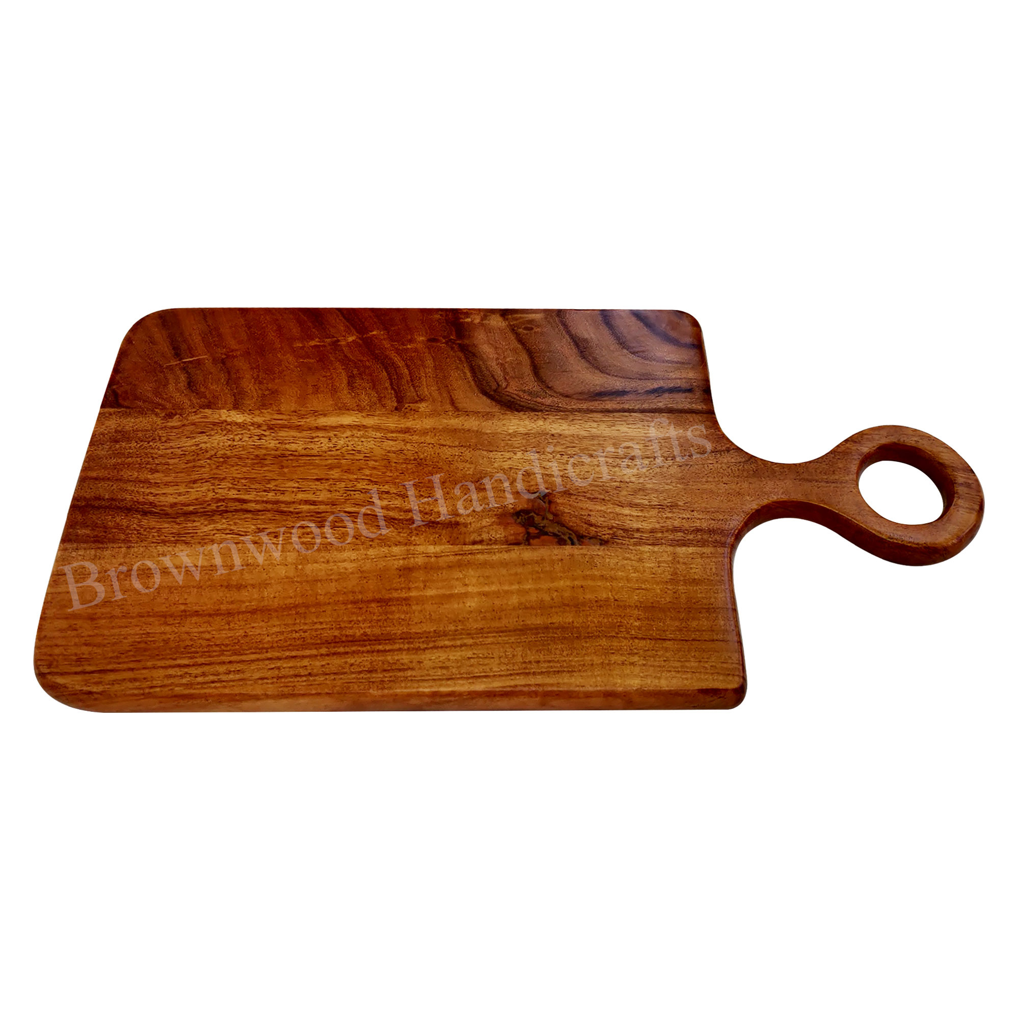 Natural Acacia Wood Acaciawood Rectangle Chopping Board With Handle