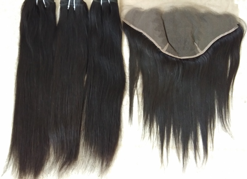 Natural Straight Hair Lace Frontal 13x4 - Application: Household
