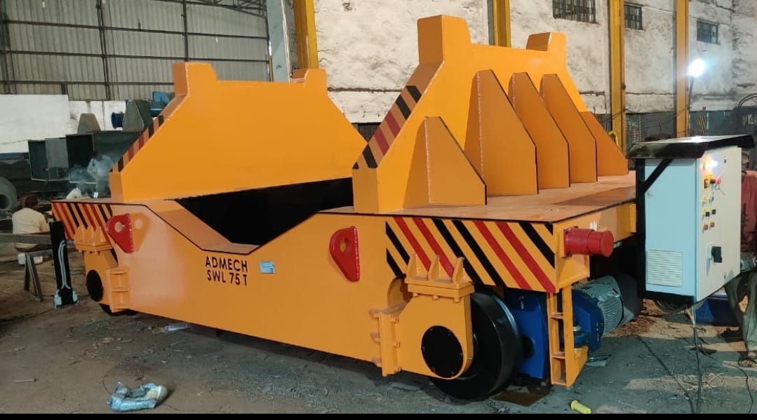 Ladle Transfer Car - Heavy-duty Steel, 1000 Kg Load Capacity | Enhanced Stability And Maneuverability Features