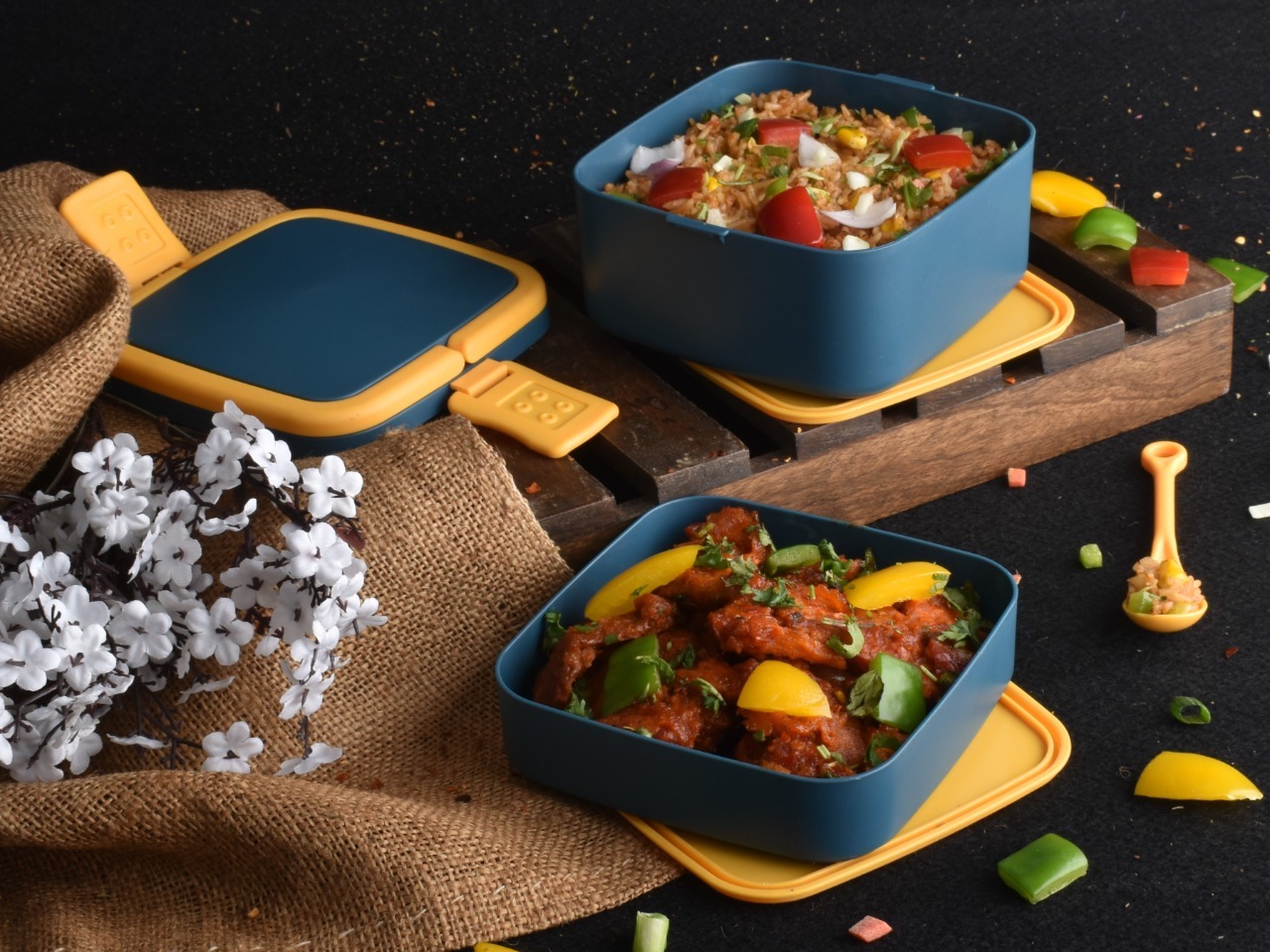 Blue Bento Lunch Box